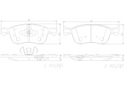 P24210N Sada brzdových destiček, kotoučová brzda BREMBO NAO LINE BREMBO