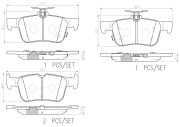 P24217N Sada brzdových destiček, kotoučová brzda BREMBO