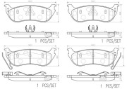 P24233N Sada brzdových destiček, kotoučová brzda BREMBO NAO LINE BREMBO