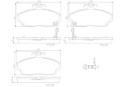 P28020N Sada brzdových destiček, kotoučová brzda BREMBO NAO LINE BREMBO