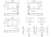 P28022N Sada brzdových destiček, kotoučová brzda BREMBO NAO LINE BREMBO