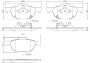 P28036N Sada brzdových destiček, kotoučová brzda BREMBO