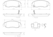 P28042N Sada brzdových destiček, kotoučová brzda BREMBO NAO LINE BREMBO