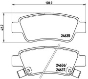 P28046N Sada brzdových destiček, kotoučová brzda PRIME LINE - Ceramic BREMBO