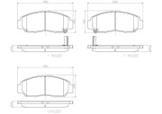 P28047N Sada brzdových destiček, kotoučová brzda BREMBO NAO LINE BREMBO