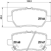 P 28 078 Brzdové destičky BREMBO