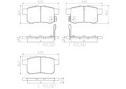 P28080N Sada brzdových destiček, kotoučová brzda BREMBO NAO LINE BREMBO