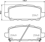 P 28 090 Brzdové destičky BREMBO