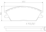 P30001N Sada brzdových destiček, kotoučová brzda BREMBO NAO LINE BREMBO