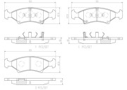 P30009N Sada brzdových destiček, kotoučová brzda BREMBO NAO LINE BREMBO