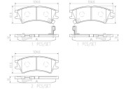 P30011N Sada brzdových destiček, kotoučová brzda BREMBO NAO LINE BREMBO