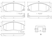 P30013N Sada brzdových destiček, kotoučová brzda BREMBO NAO LINE BREMBO