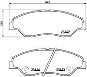 P 30 015 BREMBO sada brzdových platničiek kotúčovej brzdy P 30 015 BREMBO