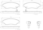 P30015N Sada brzdových destiček, kotoučová brzda BREMBO NAO LINE BREMBO