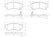 P30016N Sada brzdových destiček, kotoučová brzda BREMBO NAO LINE BREMBO