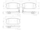 P30021N Sada brzdových destiček, kotoučová brzda BREMBO NAO LINE BREMBO