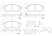 P30022N Sada brzdových destiček, kotoučová brzda BREMBO NAO LINE BREMBO