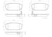 P30023N Sada brzdových destiček, kotoučová brzda BREMBO NAO LINE BREMBO