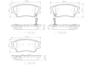 P30027N Sada brzdových destiček, kotoučová brzda BREMBO NAO LINE BREMBO