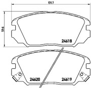 P30031N Sada brzdových destiček, kotoučová brzda BREMBO NAO LINE BREMBO