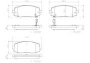 P30032N Sada brzdových destiček, kotoučová brzda BREMBO NAO LINE BREMBO