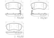 P30033N Sada brzdových destiček, kotoučová brzda BREMBO NAO LINE BREMBO