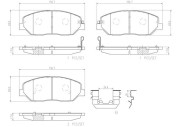 P30036N Sada brzdových destiček, kotoučová brzda BREMBO NAO LINE BREMBO