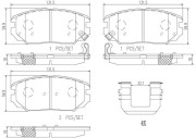 P30038N Sada brzdových destiček, kotoučová brzda BREMBO NAO LINE BREMBO