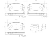 P30039N Sada brzdových destiček, kotoučová brzda BREMBO NAO LINE BREMBO