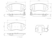 P30043N Sada brzdových destiček, kotoučová brzda BREMBO NAO LINE BREMBO