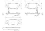 P30047N Sada brzdových destiček, kotoučová brzda BREMBO NAO LINE BREMBO