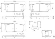 P30049N Sada brzdových destiček, kotoučová brzda BREMBO NAO LINE BREMBO