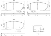 P30050N Sada brzdových destiček, kotoučová brzda BREMBO NAO LINE BREMBO