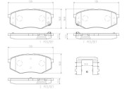 P30055N Sada brzdových destiček, kotoučová brzda BREMBO NAO LINE BREMBO