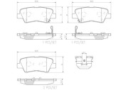 P30067N Sada brzdových destiček, kotoučová brzda BREMBO NAO LINE BREMBO