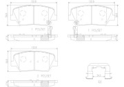 P30070N Sada brzdových destiček, kotoučová brzda BREMBO NAO LINE BREMBO