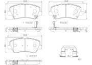 P30073N Sada brzdových destiček, kotoučová brzda BREMBO NAO LINE BREMBO