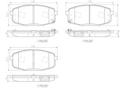 P30077N Sada brzdových destiček, kotoučová brzda BREMBO NAO LINE BREMBO