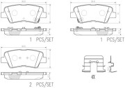 P30094N Sada brzdových destiček, kotoučová brzda BREMBO NAO LINE BREMBO