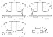 P30096N Sada brzdových destiček, kotoučová brzda BREMBO NAO LINE BREMBO