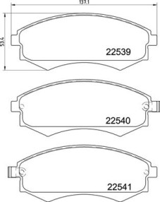 P 30 097 BREMBO sada brzdových platničiek kotúčovej brzdy P 30 097 BREMBO