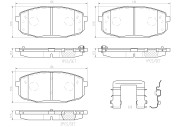 P30099N Sada brzdových destiček, kotoučová brzda BREMBO NAO LINE BREMBO