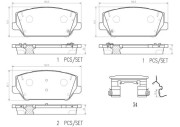 P30102N Sada brzdových destiček, kotoučová brzda BREMBO NAO LINE BREMBO