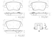 P30109N Sada brzdových destiček, kotoučová brzda BREMBO NAO LINE BREMBO