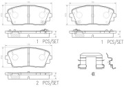 P30115N Sada brzdových destiček, kotoučová brzda BREMBO NAO LINE BREMBO