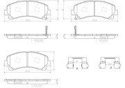 P34007N Sada brzdových destiček, kotoučová brzda BREMBO NAO LINE BREMBO