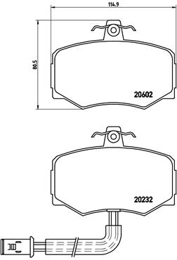 P 36 005 BREMBO sada brzdových platničiek kotúčovej brzdy P 36 005 BREMBO