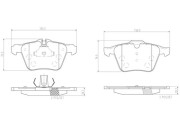 P36019N Sada brzdových destiček, kotoučová brzda BREMBO NAO LINE BREMBO