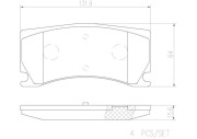 P36024N Sada brzdových destiček, kotoučová brzda PRIME LINE - Ceramic BREMBO