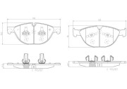 P36025N Sada brzdových destiček, kotoučová brzda BREMBO NAO LINE BREMBO